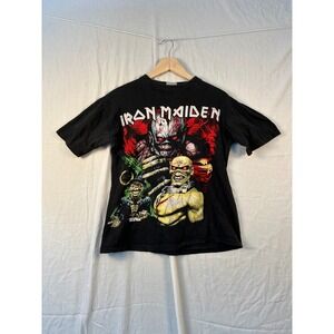 Iron Maiden Graphic T-Shirt Black Ten Hand  Heavy Metal Rock Band Mens L #2248